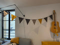 Guirlande de fanions triangles personnalisée en tissu